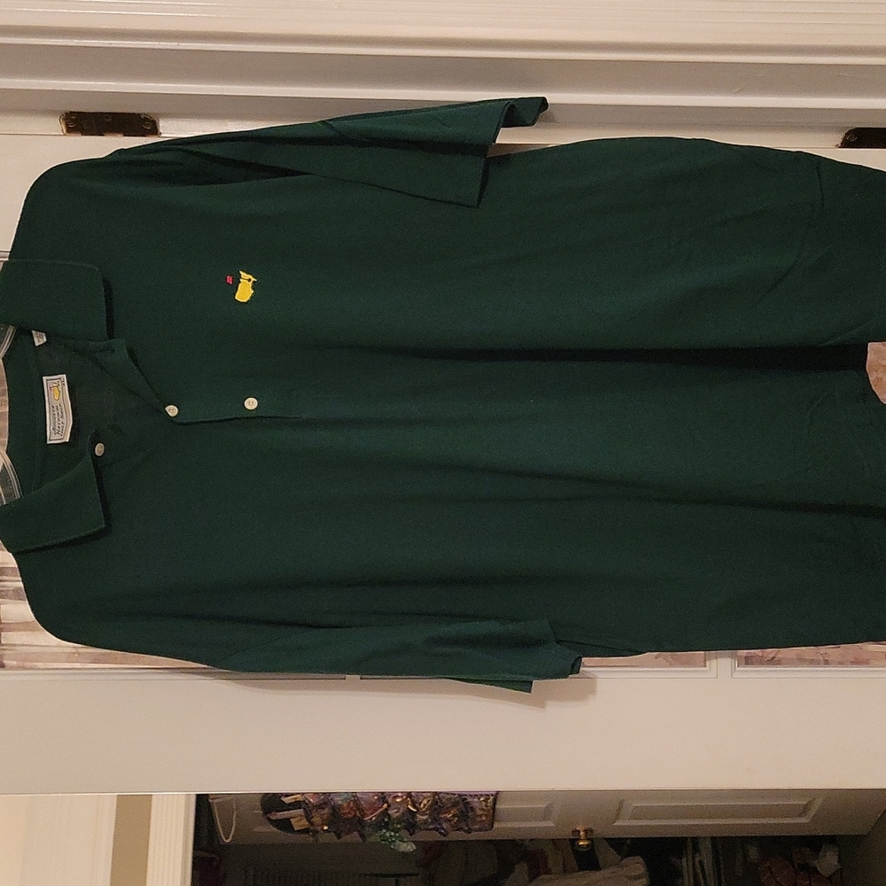 Masters forest green golf shirt XL